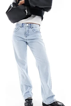 Stradivarius Petite STR straight leg jean in light