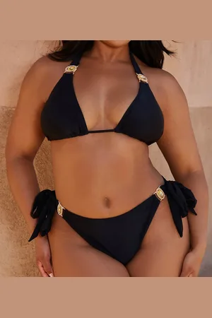 Moda Minx Curve X Bernadette Afia Amour tie side bikini bottom in