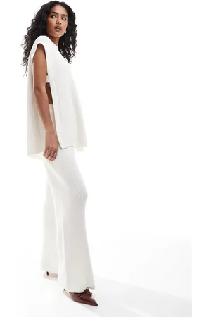 SNDYS Cotton knitted wide leg trousers co-ord in