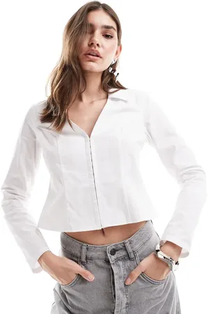 Miss Selfridge Poplin fitted shirt in
