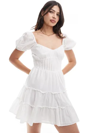 Brave Soul Short sleeve tiered dress in