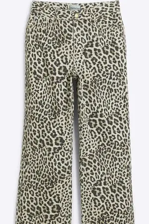 River Island Straight leg jean in leopard print