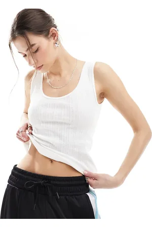 Weekday Pointelle vest top in