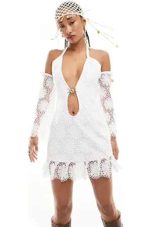 Easy Tiger Lace mini dress with sleeves in