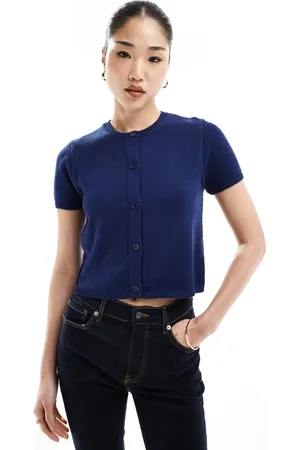 ASOS Knitted short sleeve cardigan in