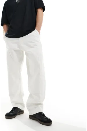 Pull&Bear Double knee cargo trouser in ecru
