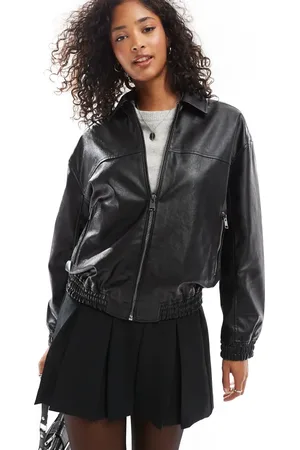 Pull&Bear Faux leather Dad jacket in