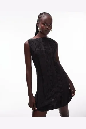 Topshop Crinkle plisse mini dress in