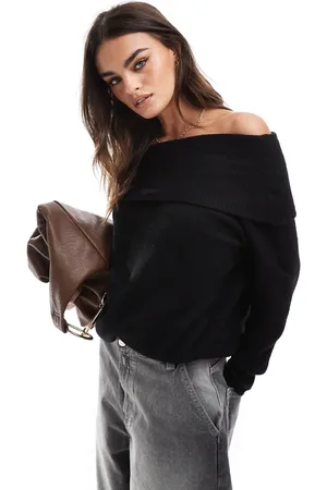 Brave Soul Knitted bardot jumper in