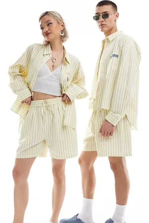 Reclaimed Unisex short in stripe co-ord