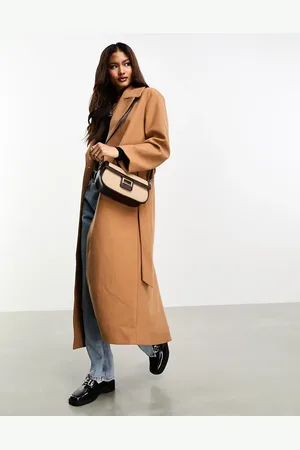Y.A.S Maxi formal belted coat in camel