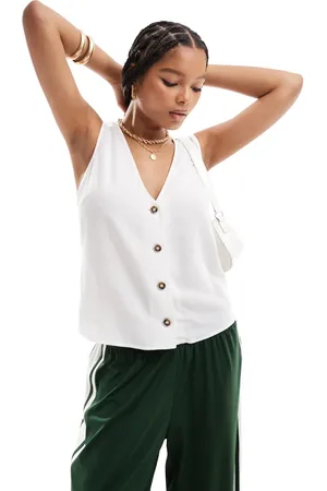 ASOS Linen look waistcoat in