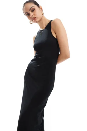 Pull&Bear Racer neck midi dress in
