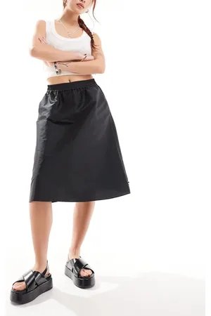 COLLUSION Sporty boxer midi skirt in