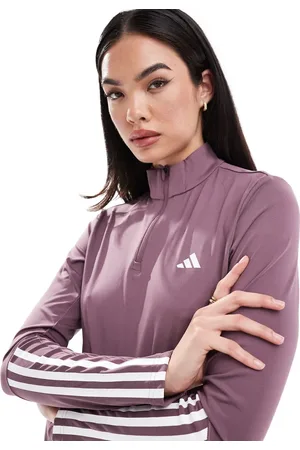 adidas Adidas Training Hyperglam 1/4 zip top in fig