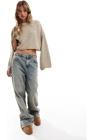 Brave Soul Crew neck jumper in mushroom