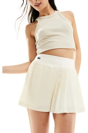 Lacoste Pleated tennis skirt with under shorts in off