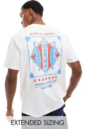 ASOS Relaxed t-shirt in with souvenir back print