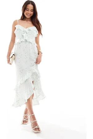 New Look New Look ruffle layered midi dress in floral print