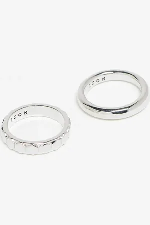 Icon Brand Hex band ring set in