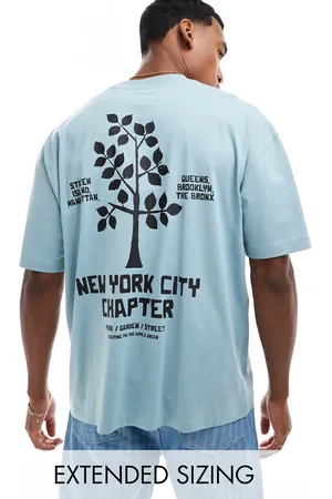ASOS Oversized t-shirt in stone with NYC back print