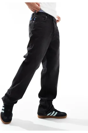 Hugo Blue Nate loose fit denim jeans in charcoal