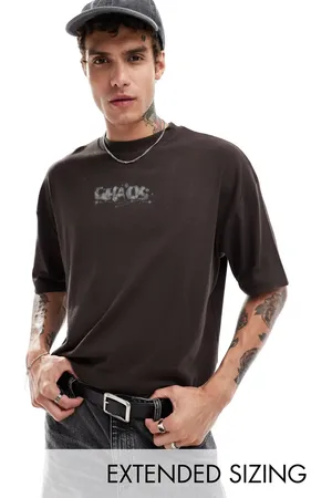 ASOS Boxy oversized t-shirt in texture with front print