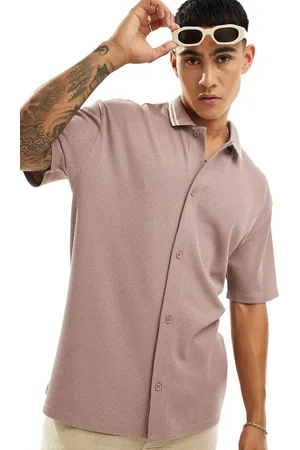 ASOS Relaxed button-up polo shirt in