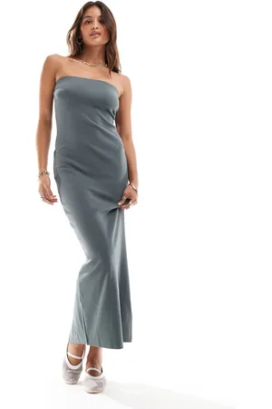 Brave Soul Strapless bodycon midi dress in