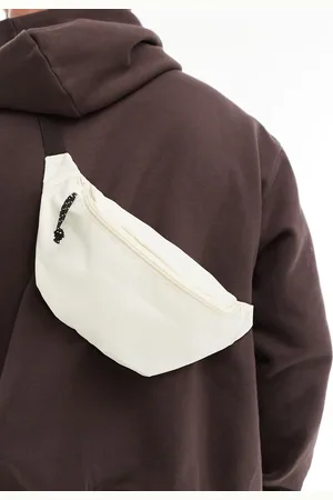 ASOS Cross body bum bag with cord pullers in ecru