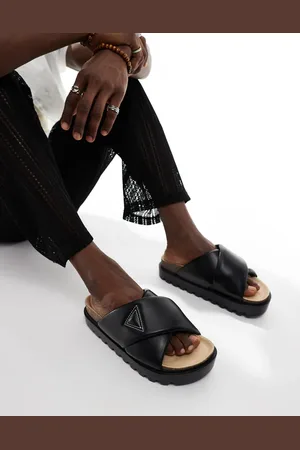 ASOS Slider sandals in with chunky sole