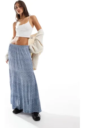 Hollister Tiered floral maxi skirt in