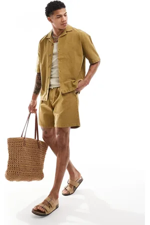Pull&Bear Woven co-ord short in khaki