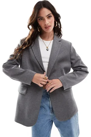 Stradivarius Jersey blazer in dark