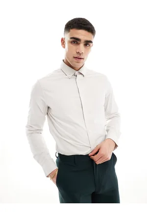 ASOS Regular seersucker shirt in light