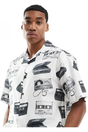 ASOS Oversized revere shirt with cassette print