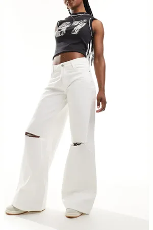 Pimkie Ripped knee baggy jeans in