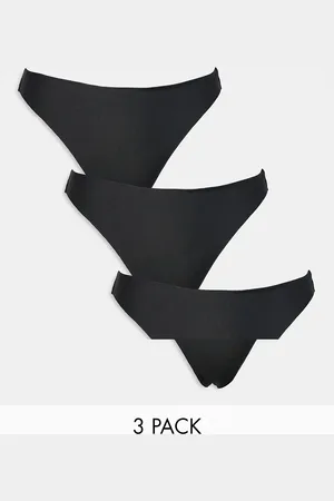 ASOS Curve 3 pack no VPL & lace thong in