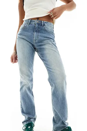 Stradivarius STR Petite straight leg jean with stretch in mid