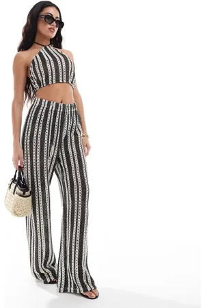 Extro & Vert Striped trousers co-ord in mono