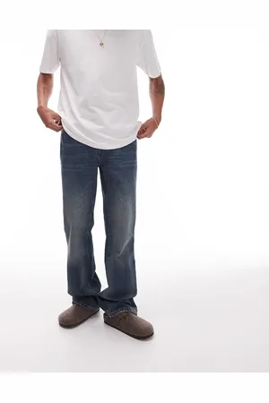 Topman Straight flare jeans in dark