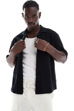 Pull&Bear Short sleeve textured shirt in
