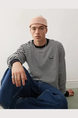 Obey Established eyes stripe t-shirt in
