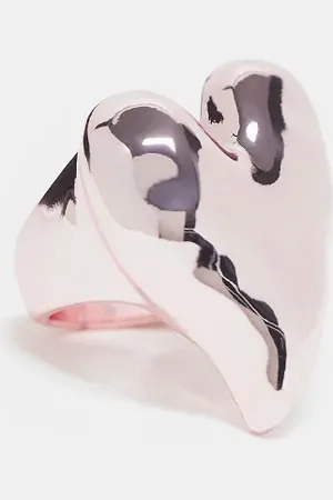 Monki Signet heart ring in