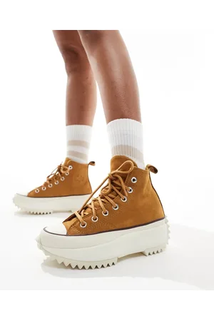 Converse Run Star Hike Hi trainers in tan suede