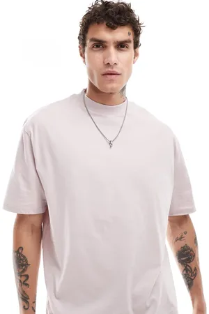 ASOS Essential oversized high neck t-shirt in dusty