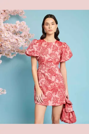 Sister Jane Embroidered tie back mini dress co-ord in rose