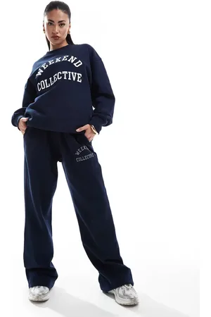 ASOS Weekend Collective oversized jogger with varsity logo in