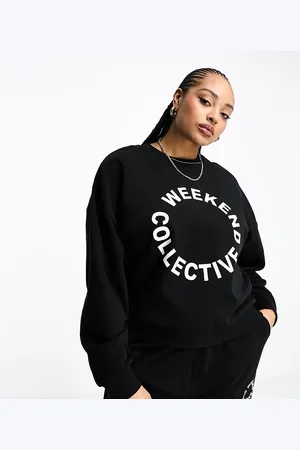 ASOS Weekend Collective Curve co-ord oversized sweatshirt with logo in