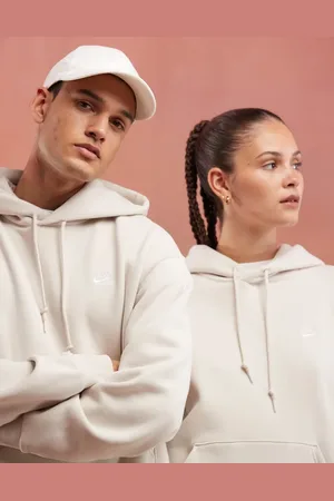 Nike Essential logo hoodie in sail